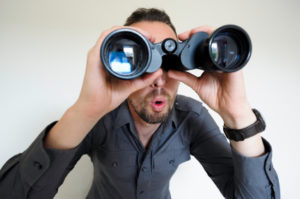 binoculars spying